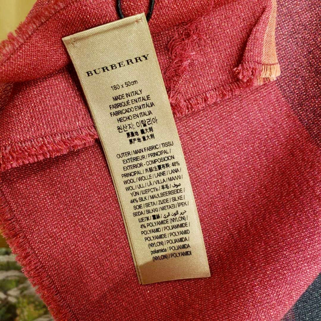 @Burberry Scarf 長條格紋羊毛圍巾/P200 🔥下殺🉐11000