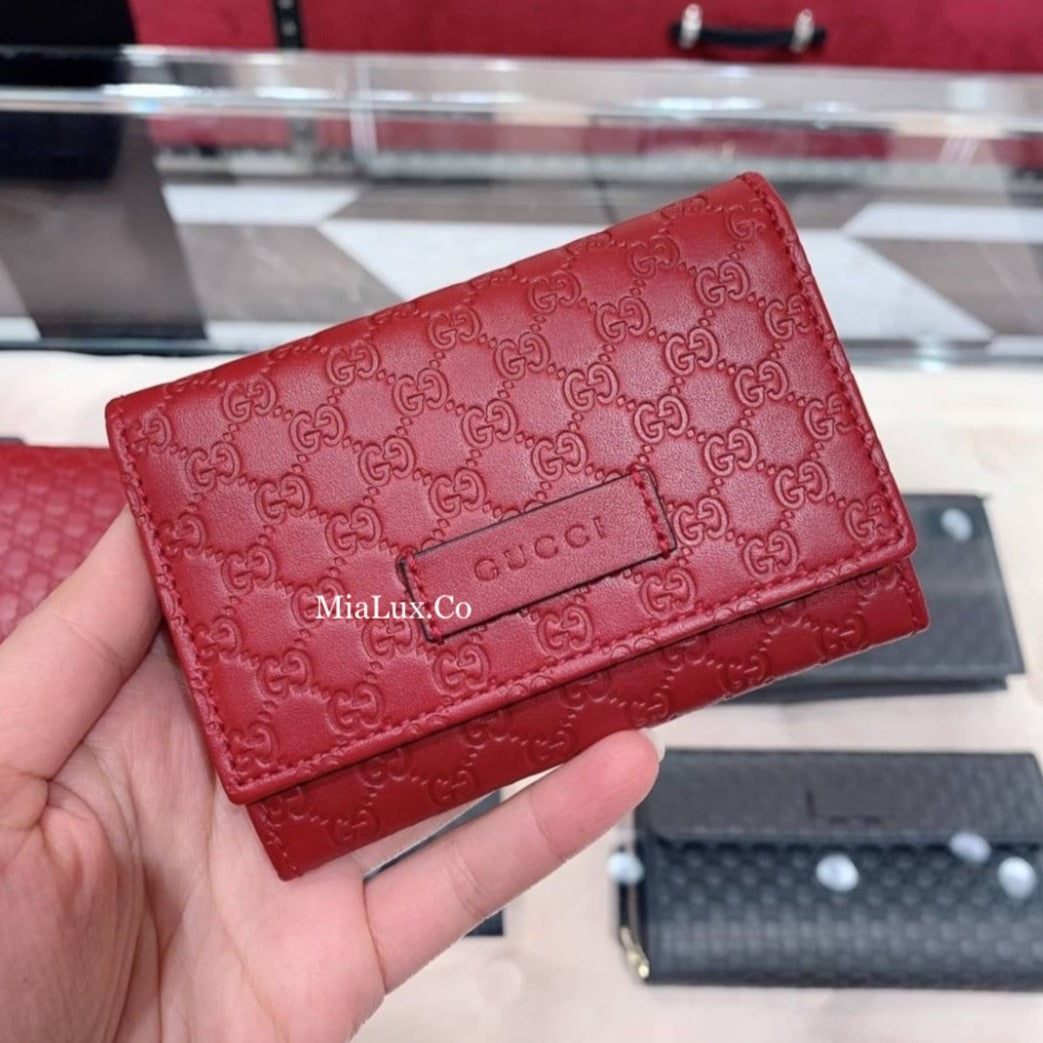 @Gucci Embossed Card Case 壓紋牛皮翻蓋卡包/P210