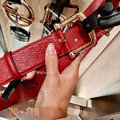 @Gucci Embossed Belt 女款壓紋馬蹄方頭皮帶/P165