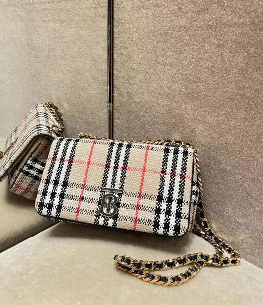 Burberry Lola TB S 小款格紋鍊包/1690H1521 💚折扣🉐61840