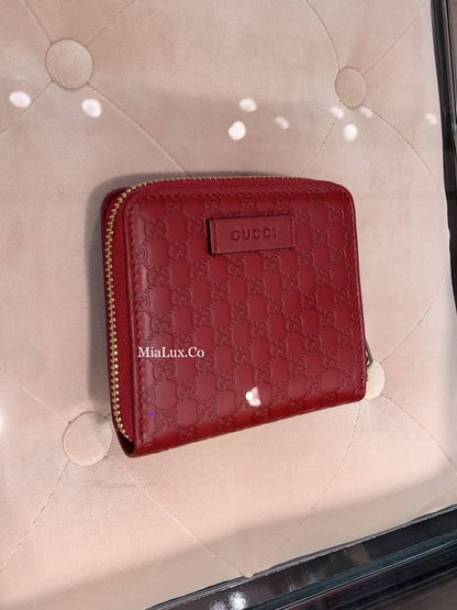 @Gucci Embossed Wallet 壓紋雙層拉鍊短夾/P230