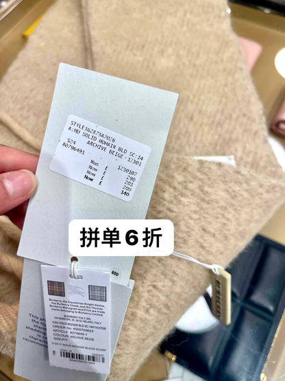 @Burberry Scarf 厚羊毛圍巾/P140🔥折上七折🉐5210