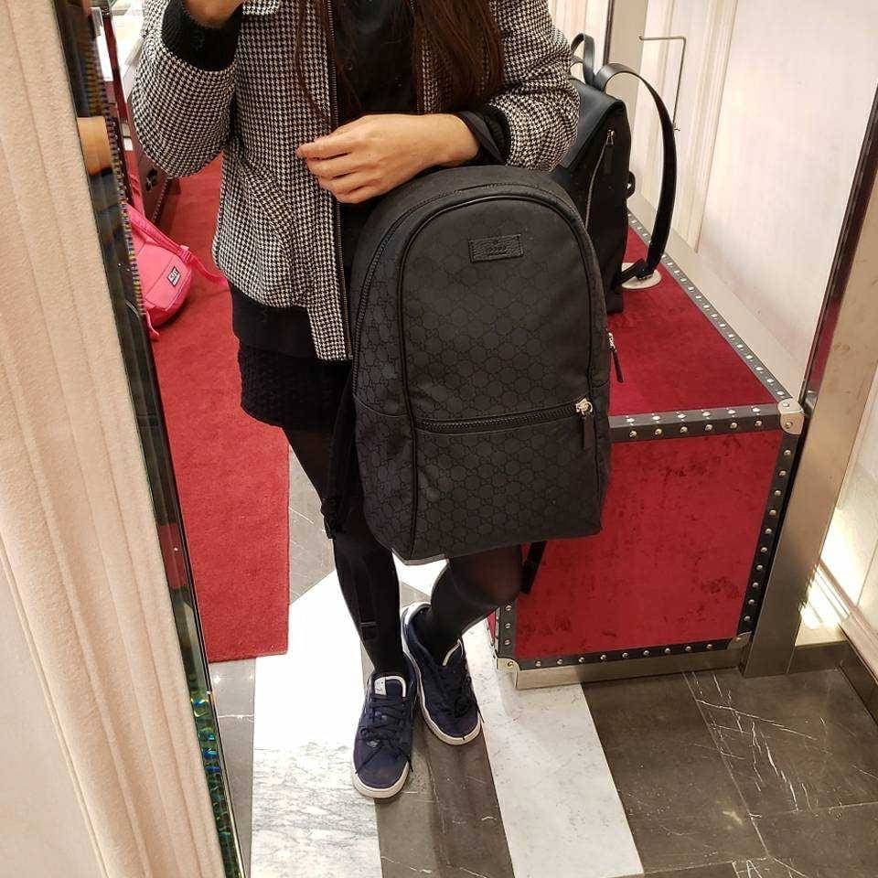 @Gucci Canvas Backpack 男女款老花後背包/P545