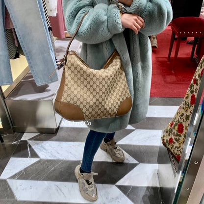 @Gucci Canvas Hobo 老花肩背包/P565