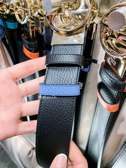 @Gucci▪️Calfskin Belt 女款銀頭雙面皮帶/P205 🔔限時折🉐11000