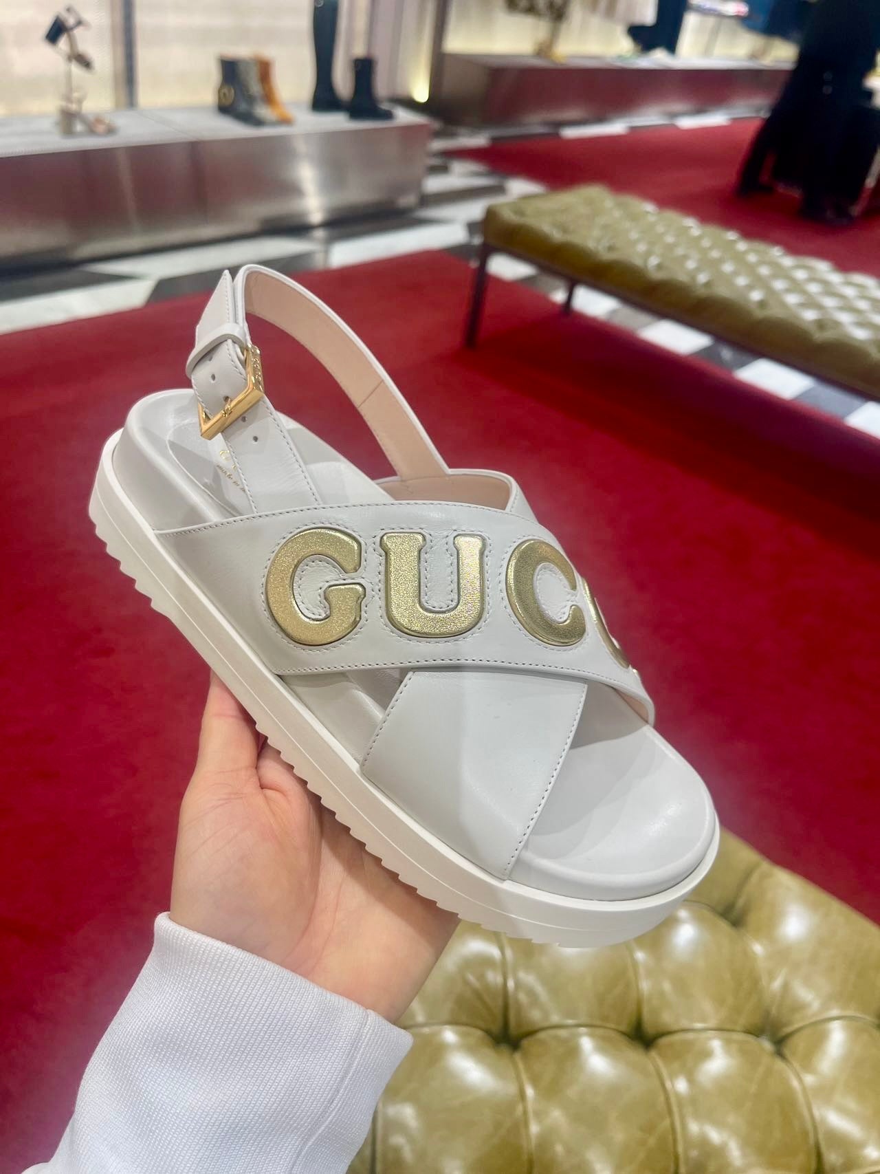 @Gucci Sideline 涼鞋/785P395 🔔限時折🉐18780