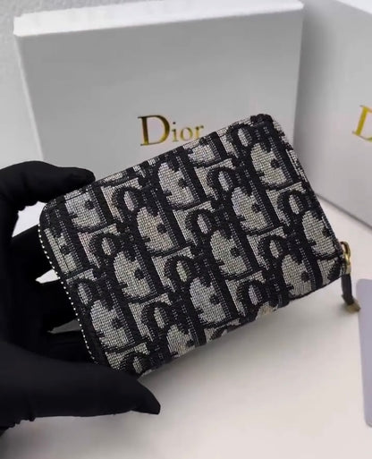 Dior 30 Montaigne Voyageur S 小款蒙田緹花拉鍊零錢包/460E510 🉐16500🇪🇺🏷