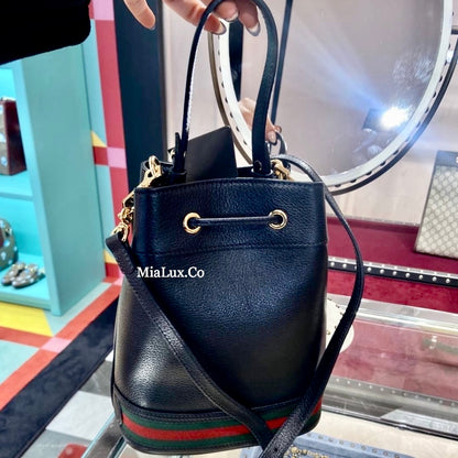 @Gucci▪️Ophidia Bucket Bag 牛皮飾帶水桶包/P1050 🔔限時折🉐48250