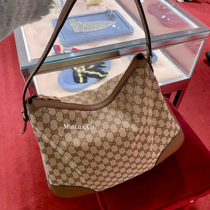 @Gucci Canvas Hobo 老花肩背包/P565