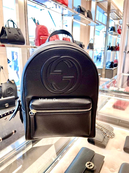 @Gucci Soho Backpack 浮雕牛皮後背包/P830