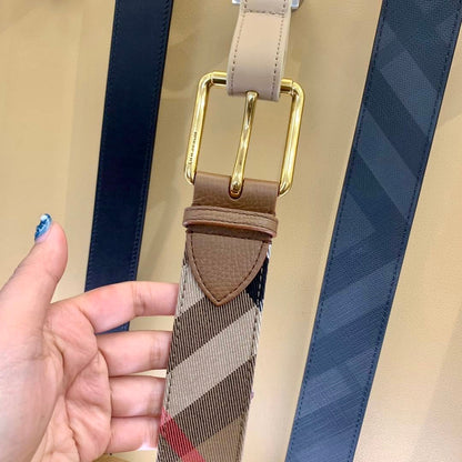 @Burberry Classic Belt 格紋雙面皮帶/P180 🔥下殺🉐9600