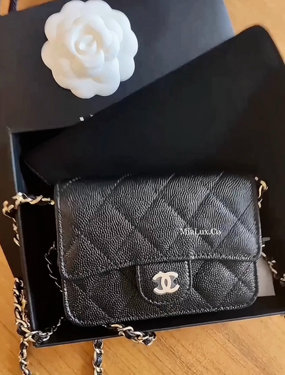 CHANEL▶︎✨| CLASSIC CLUTCH WITH CHAIN 經典格紋翻蓋鏈卡包 AP2727 -