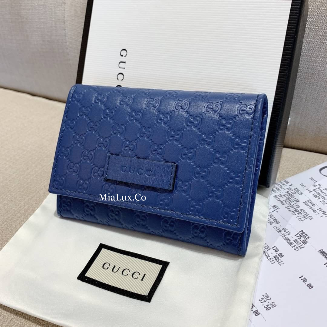 @Gucci Embossed Card Case 壓紋牛皮翻蓋卡包/P210