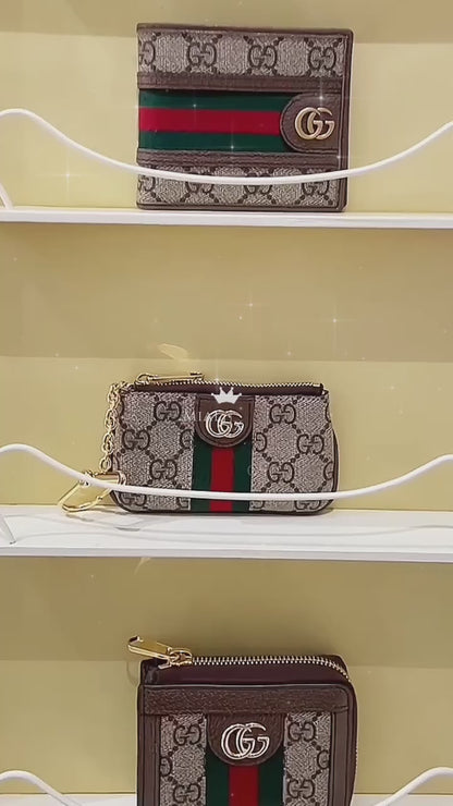 Gucci▪️Ophidia KEY CASE 男女款老花織布鑰匙零錢包 *£285