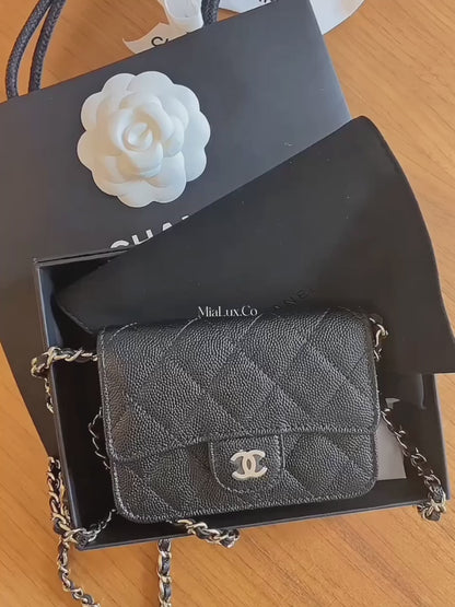 CHANEL▶︎✨| CLASSIC CLUTCH WITH CHAIN 經典格紋翻蓋鏈卡包 AP2727 -