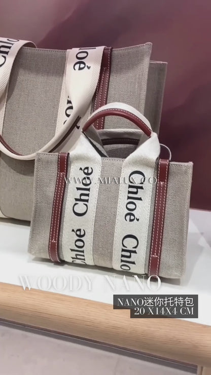 Chloe▪️Woody Tote Mini 托特包/610C470 ㊙️折扣🉐19870💰