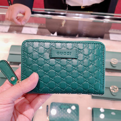 @Gucci Embossed Coin Purse Mini 迷你壓紋拉鍊零錢包/P195 🔔限時折🉐9980