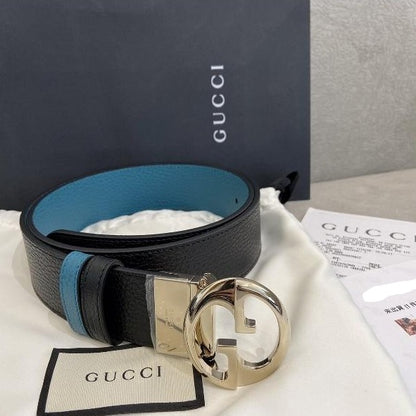 @Gucci▪️Calfskin Belt 女款銀頭雙面皮帶/P205 🔔限時折🉐11000