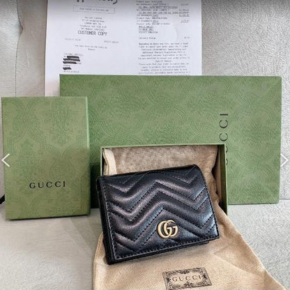 Gucci▪️GG Marmont Card Case Wallet 卡包雙開短夾/345 🉐14800