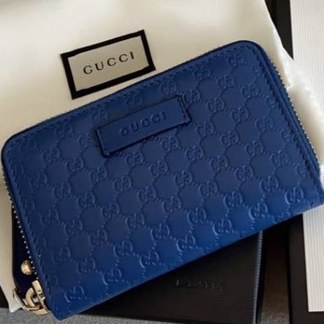 @Gucci Embossed Coin Purse Mini 迷你壓紋拉鍊零錢包/P195 🔔限時折🉐9980