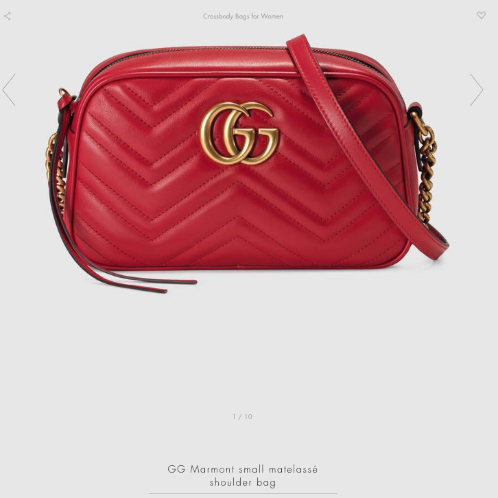 Gucci▪️GG Marmont Small Matelassé Calfskin Shoulder Bag 小款馬夢皮革相機包 -  * £ 1,340