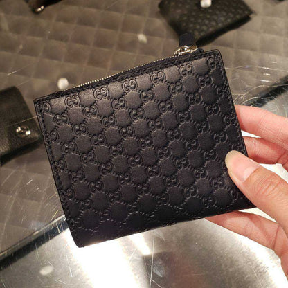 @Gucci Embossed Wallet 男女款壓紋六卡短夾/P230