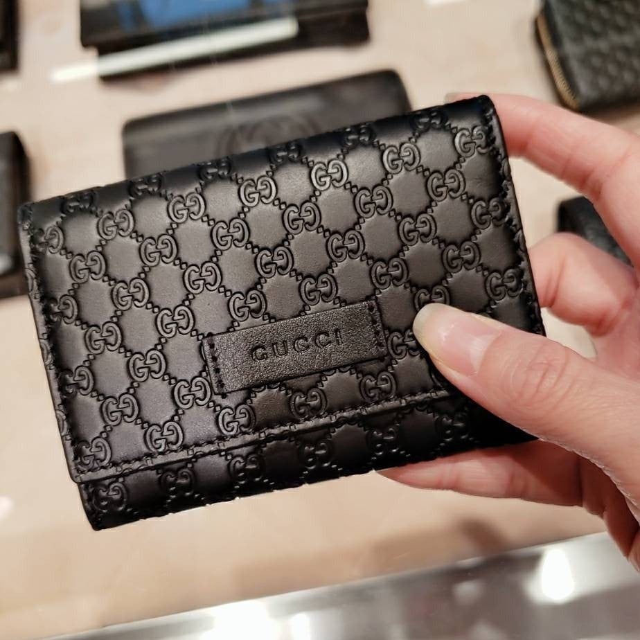 @Gucci Embossed Card Case 壓紋牛皮翻蓋卡包/P210