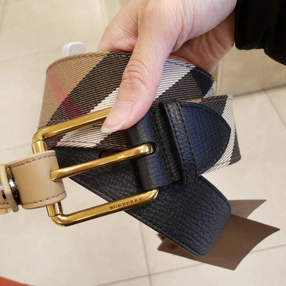 @Burberry Classic Belt 格紋雙面皮帶/P180 🔥下殺🉐9600