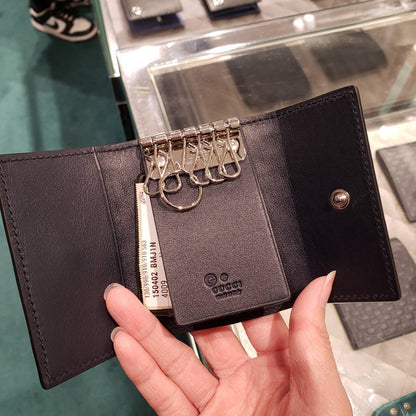 @Gucci Embossed Flap Key Case 壓紋牛皮鑰匙包/P105