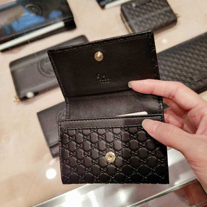 @Gucci Embossed Card Case 壓紋牛皮翻蓋卡包/P210