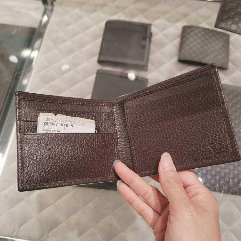 @Gucci Canvas Wallet 男女款老花六卡短夾/P170