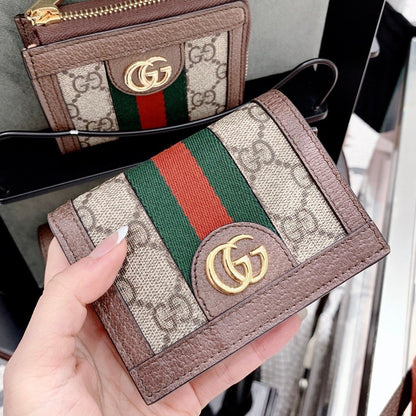 Gucci Ophidia GG Canvas Card Case Wallet 老花雙開卡包短夾 523155 *£335