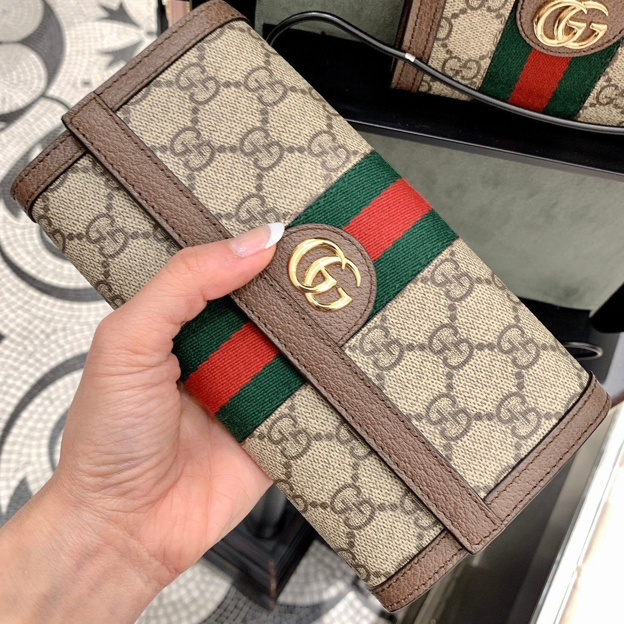 Gucci▪️Ophidia GG 經典老花翻蓋長夾/570 🉐24940🇬🇧