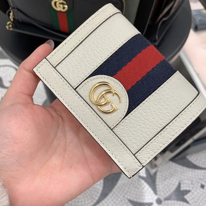 @Gucci Ophidia Card Case Wallet 飾帶牛皮雙開卡夾/P320