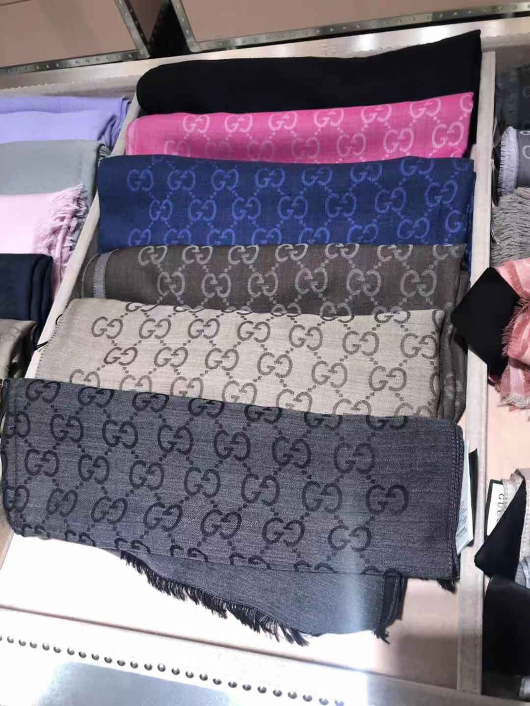 @Gucci▪️Wool Scarf Long 正反雙色羊毛長條圍巾/P175