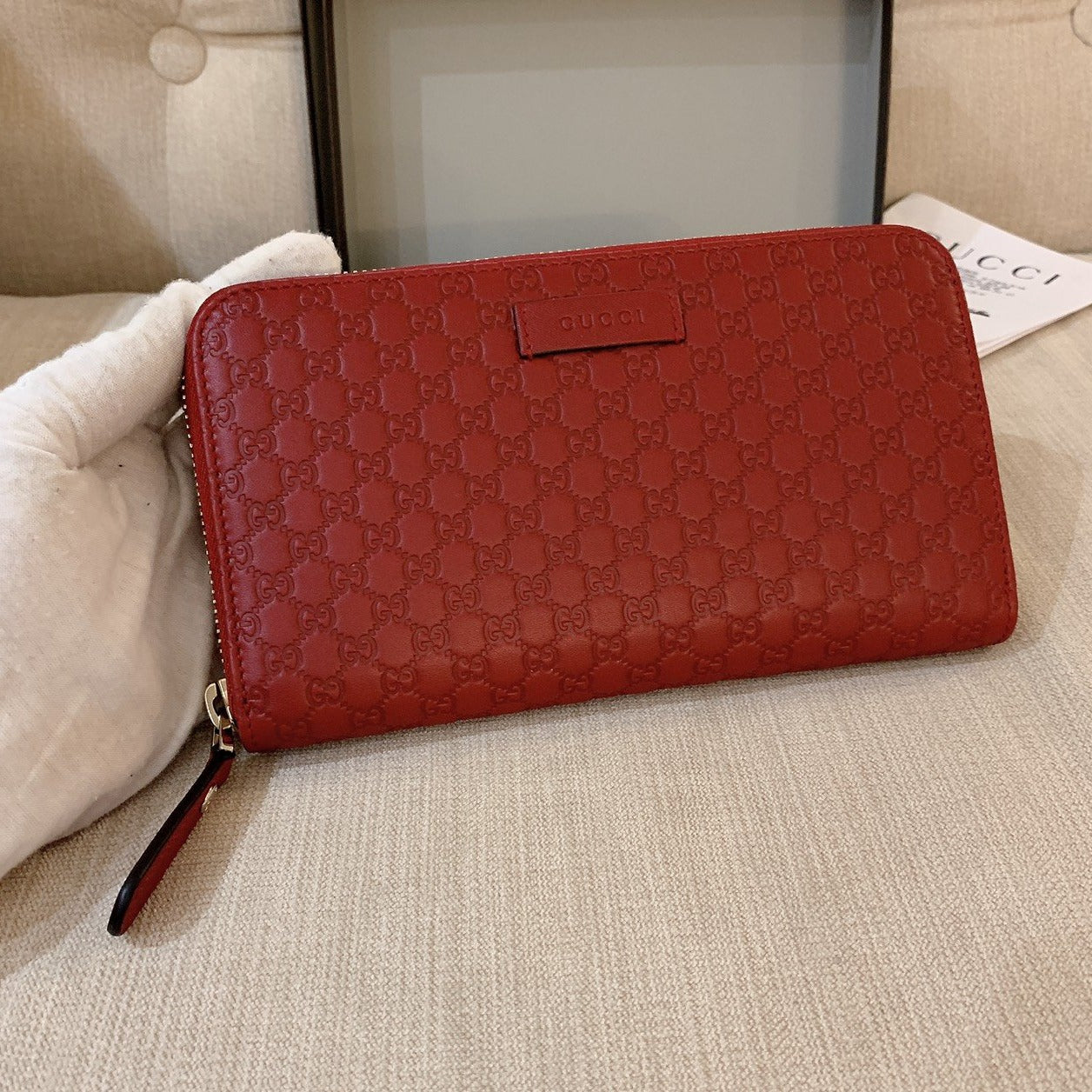 @Gucci▪️Embossed Long Wallet 壓紋拉鍊長夾/P270 🔔限時折🉐13150