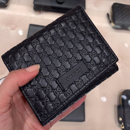 @Gucci Embossed Wallet 男女款壓紋三折短夾/P195