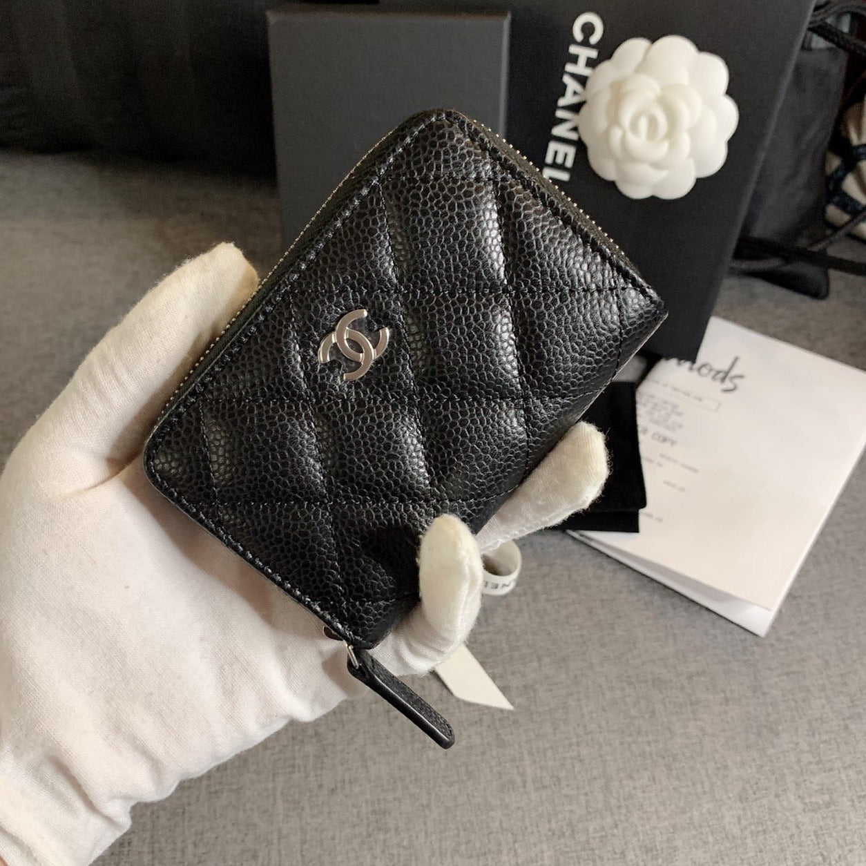 CHANEL▶︎✨| CLASSIC ZIPPED COIN PURSE 經典格紋拉鍊零錢包 AP0216 *£550