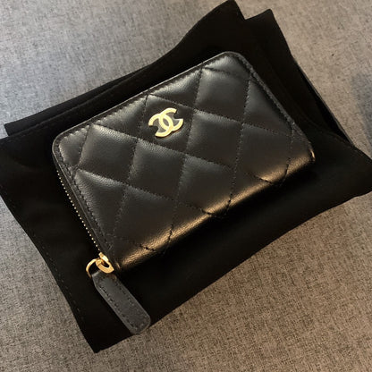 CHANEL▶︎✨| CLASSIC ZIPPED COIN PURSE 經典格紋拉鍊零錢包 AP0216 *£550